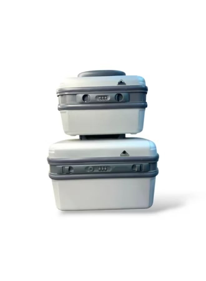 طقم شنطة من حقيبتين فايبر بقفل مقاس 12/10